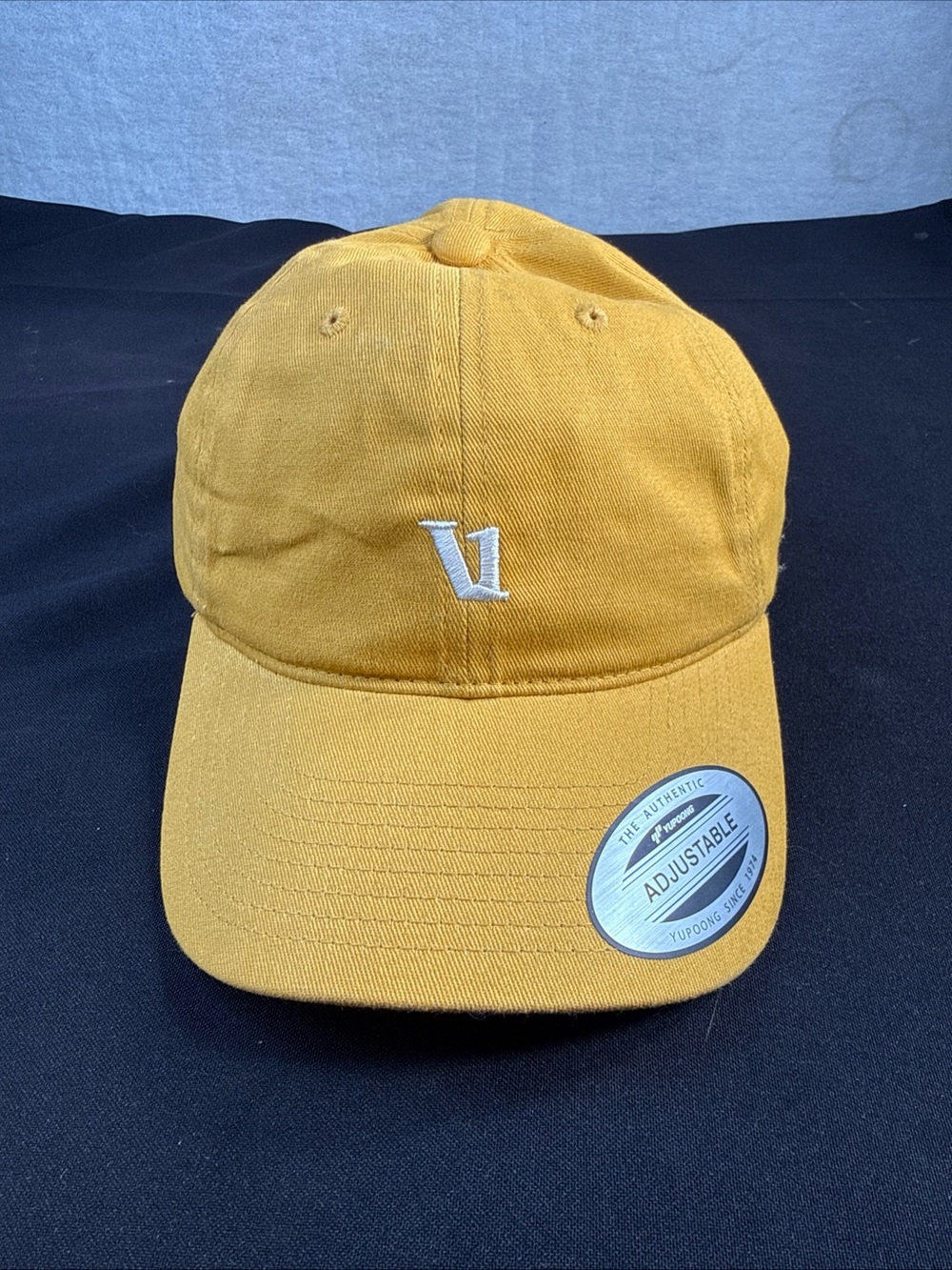 Vuori Yellow Logo Embroidered Baseball Cap Hat Adjustable Strapback